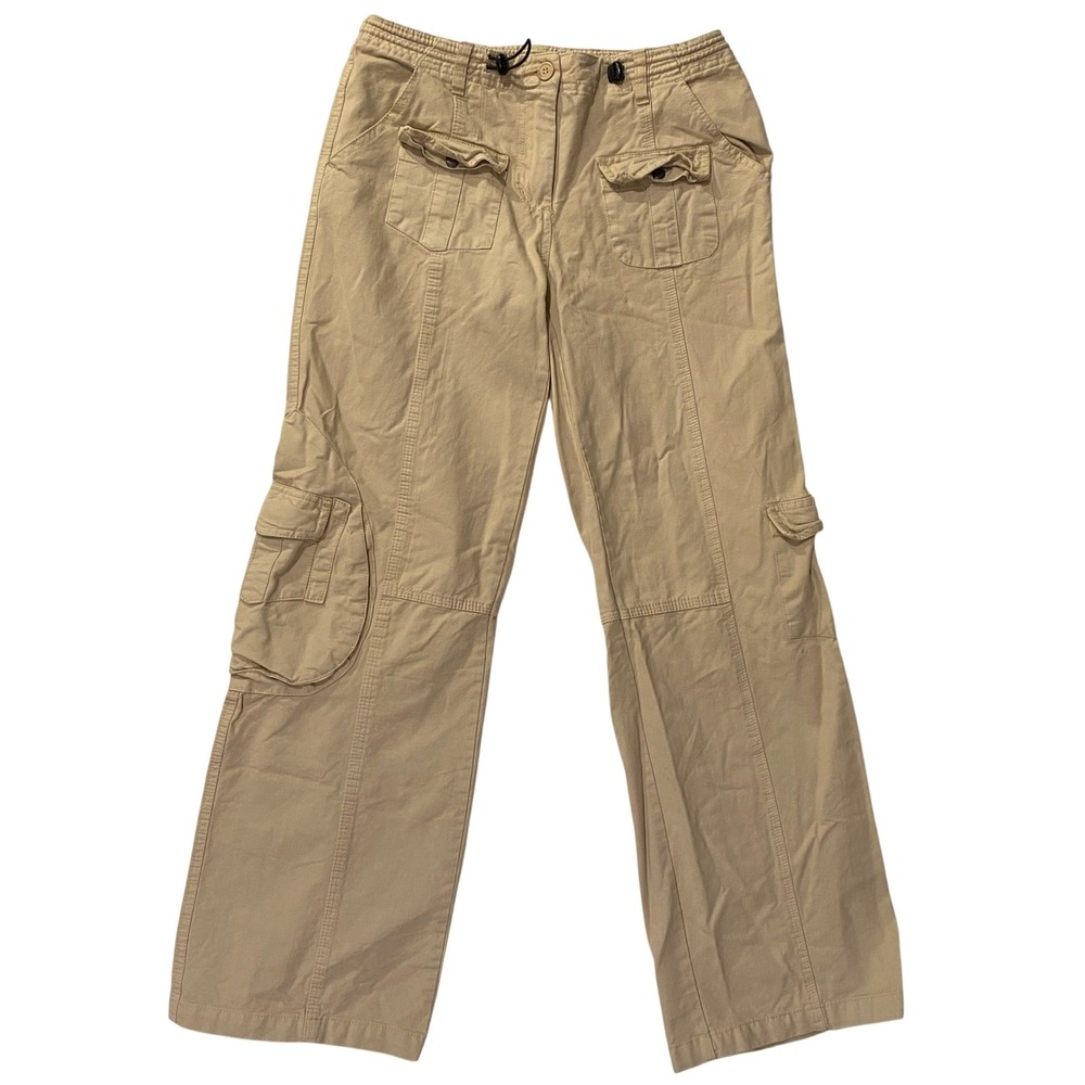 Brandy Melville Cargo Pants Khaki Utility Pockets Relaxed Fit Explorer Small